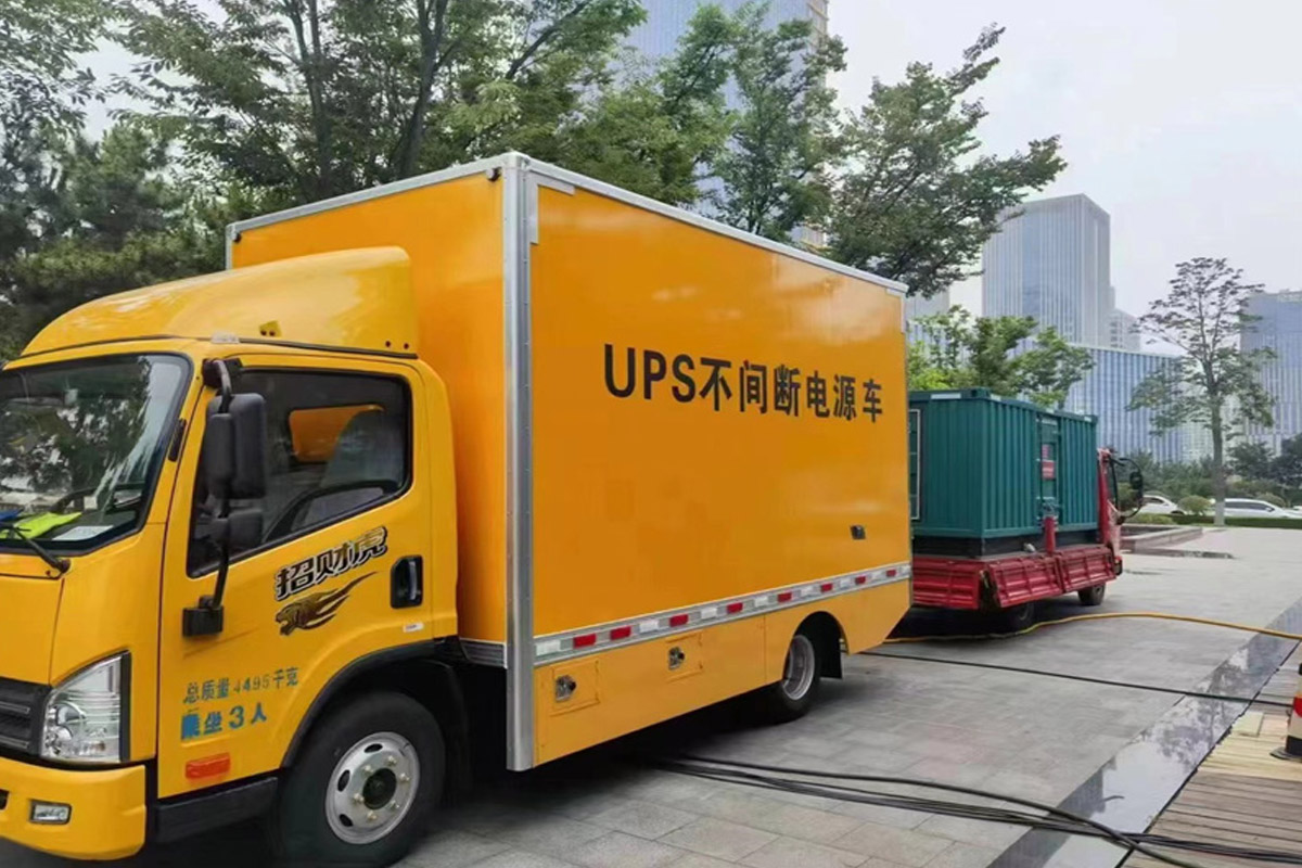 海尾镇发电机租赁施工现场