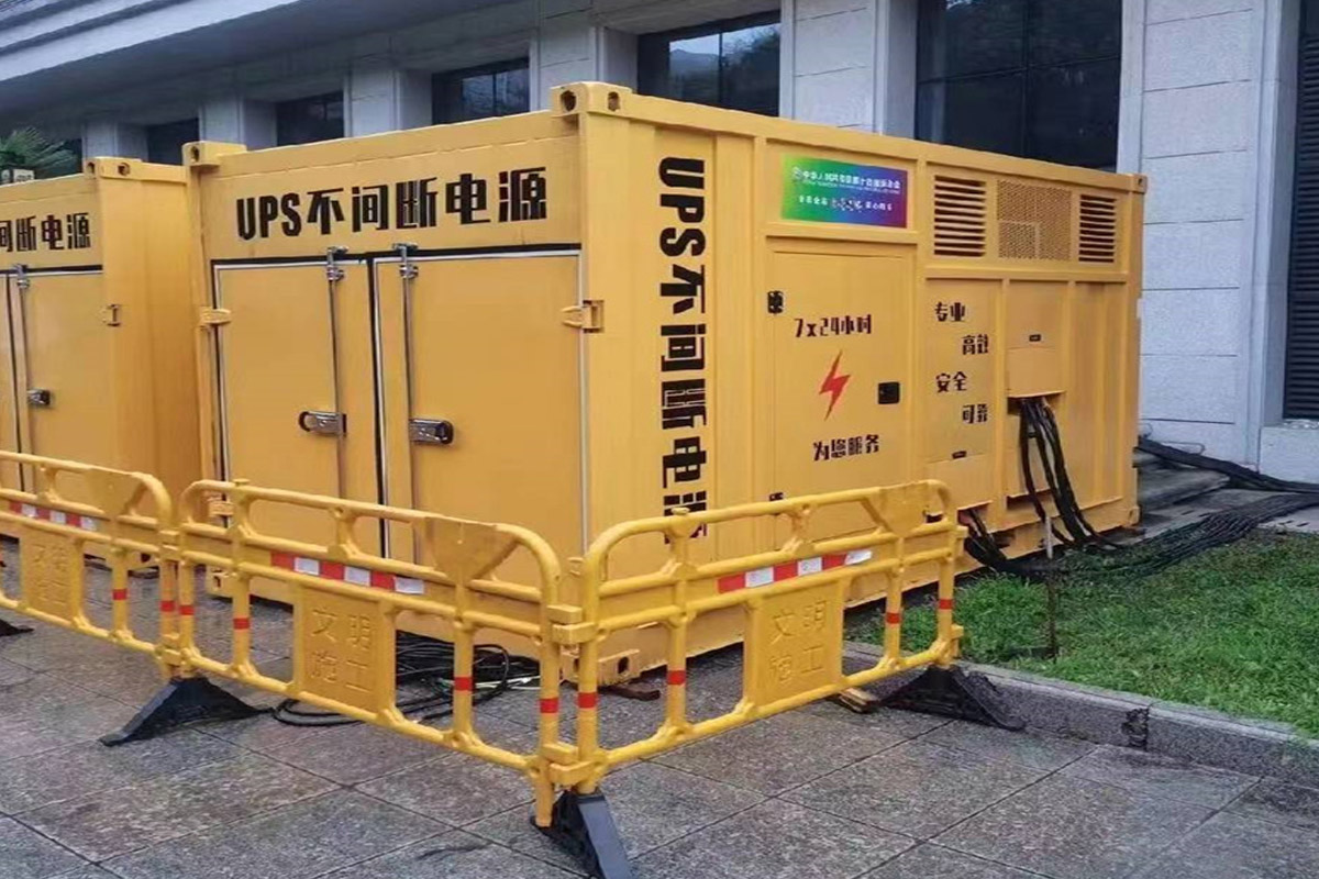海尾镇发电机租赁施工现场