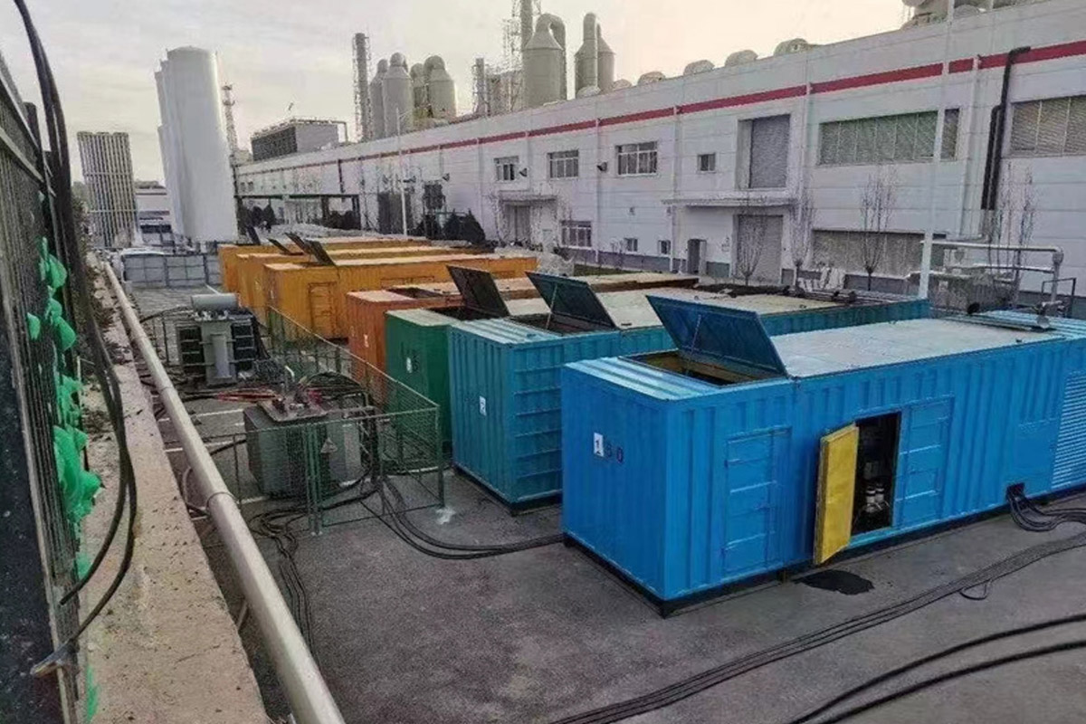 海尾镇发电机租赁施工现场
